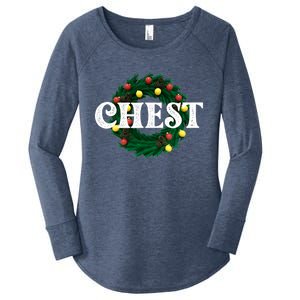 Chest Nuts Matching Chestnuts Christmas Couples Great Gift Women's Perfect Tri Tunic Long Sleeve Shirt