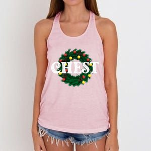 Chest Nuts Matching Chestnuts Christmas Couples Great Gift Women's Knotted Racerback Tank