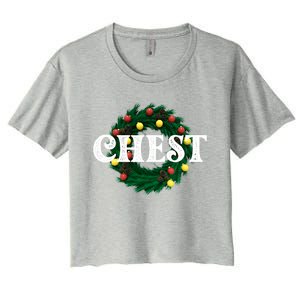 Chest Nuts Matching Chestnuts Christmas Couples Great Gift Women's Crop Top Tee