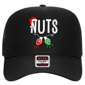 Chest Nuts Matching Chestnuts Funny Christmas Couples Nuts High Crown Mesh Back Trucker Hat