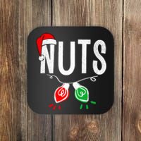 Chest Nuts Matching Chestnuts Funny Christmas Couples Nuts Coaster