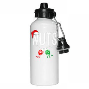 Chest Nuts Matching Chestnuts Funny Christmas Couples Nuts Aluminum Water Bottle