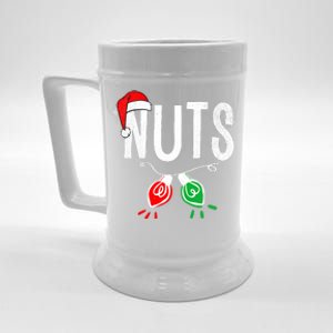 Chest Nuts Matching Chestnuts Funny Christmas Couples Nuts Beer Stein