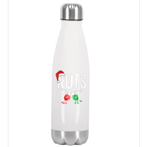 Chest Nuts Matching Chestnuts Funny Christmas Couples Nuts Stainless Steel Insulated Water Bottle