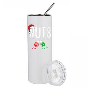 Chest Nuts Matching Chestnuts Funny Christmas Couples Nuts Stainless Steel Tumbler