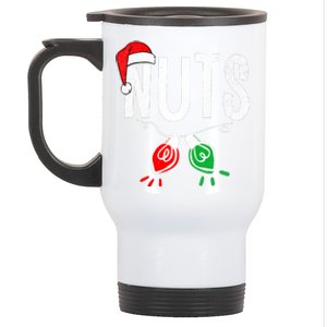 Chest Nuts Matching Chestnuts Funny Christmas Couples Nuts Stainless Steel Travel Mug