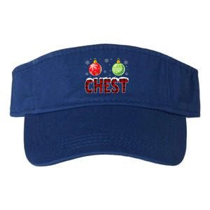 Chest Nuts Matching Chestnuts Funny Christmas Couples Chest Cute Valucap Bio-Washed Visor