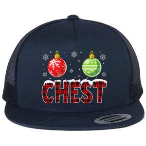 Chest Nuts Matching Chestnuts Funny Christmas Couples Chest Cute Flat Bill Trucker Hat