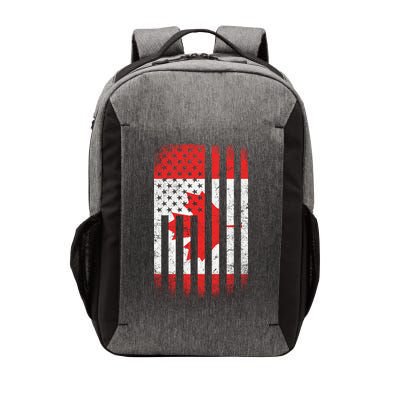 Canada Usa Mashup Maple Leaf Retro Flag Vector Backpack