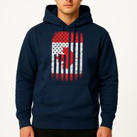 Canada Usa Mashup Maple Leaf Retro Flag Hoodie