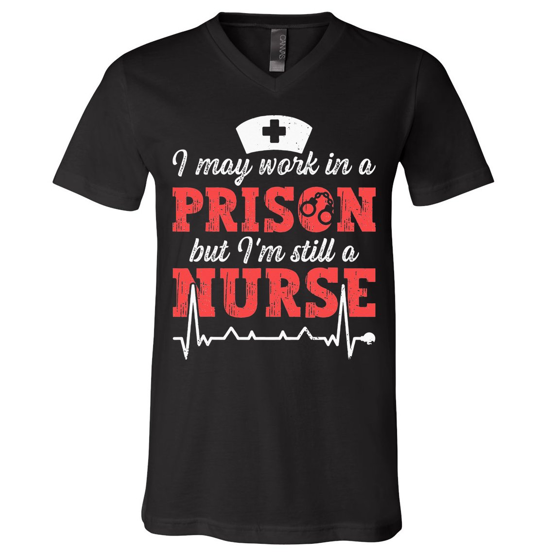 Correctional Nurse Nursing Correction Officer V-Neck T-Shirt