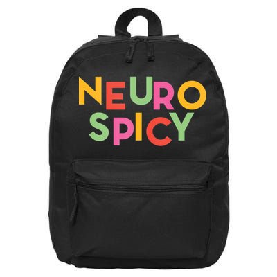 Cool Neurospicy Neuro Spicy Neurotypical Neurodiversity Adhd 16 in Basic Backpack