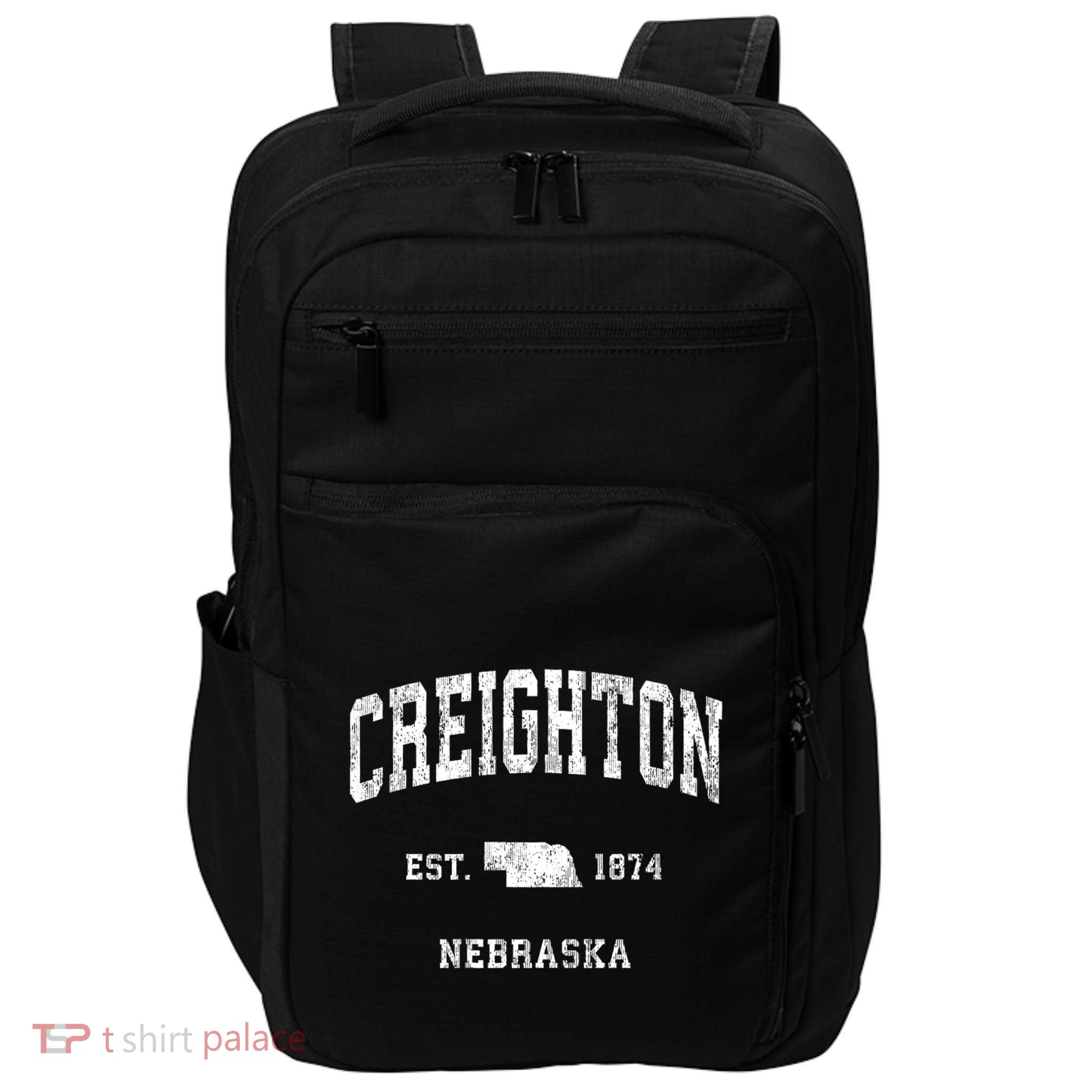 Creighton Nebraska Ne Vintage Established Athletic Sports Design Impact Tech Backpack