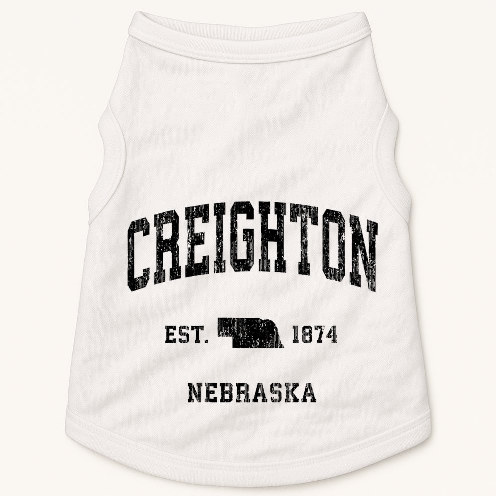 Creighton Nebraska Ne Vintage Established Athletic Sports Design Doggie Tank