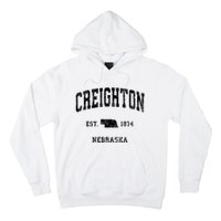 Creighton Nebraska Ne Vintage Established Athletic Sports Design Hoodie