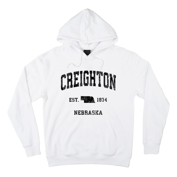 Creighton Nebraska Ne Vintage Established Athletic Sports Design Hoodie