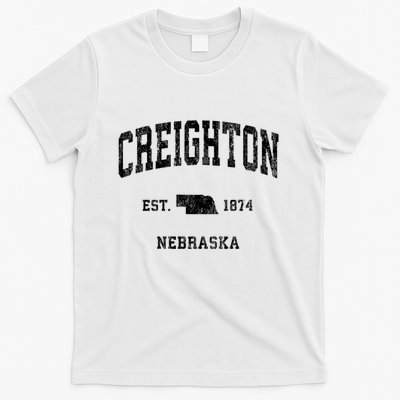 Creighton Nebraska Ne Vintage Established Athletic Sports Design T-Shirt
