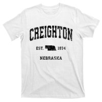 Creighton Nebraska Ne Vintage Established Athletic Sports Design T-Shirt