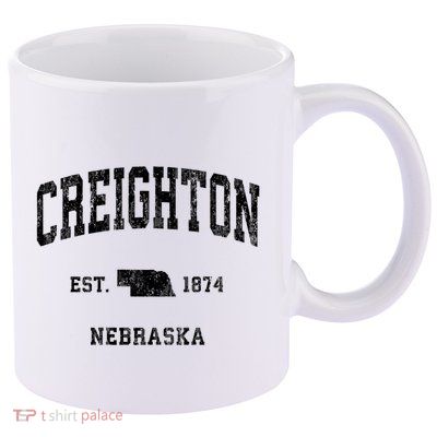 Creighton Nebraska Ne Vintage Established Athletic Sports Design 11oz C Handle Ceramic Mug