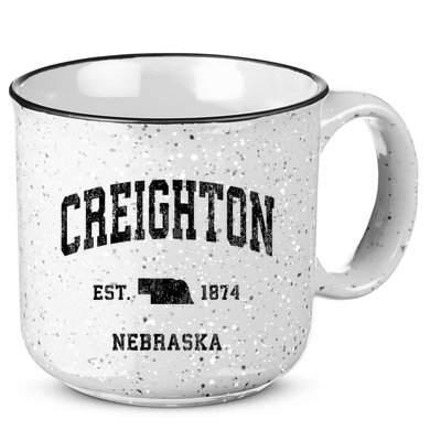 Creighton Nebraska Ne Vintage Established Athletic Sports Design 15oz Campfire Ceramic Mug