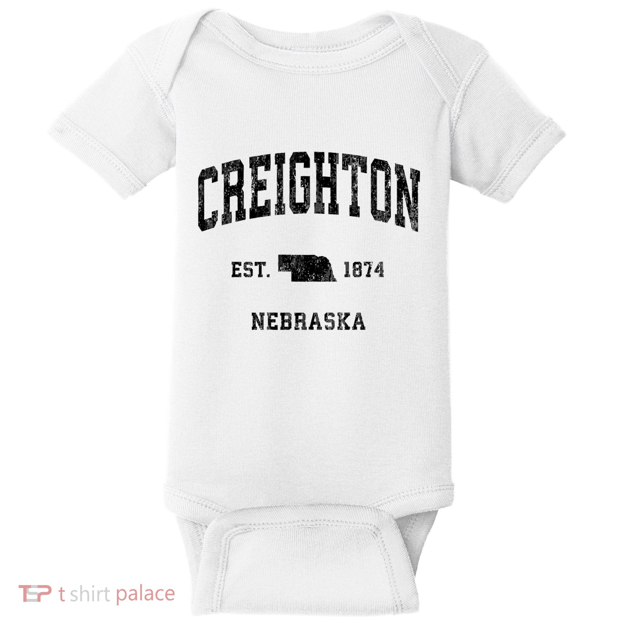 Creighton Nebraska Ne Vintage Established Athletic Sports Design Baby Bodysuit