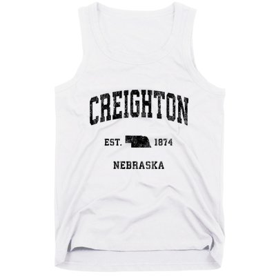 Creighton Nebraska Ne Vintage Established Athletic Sports Design Tank Top