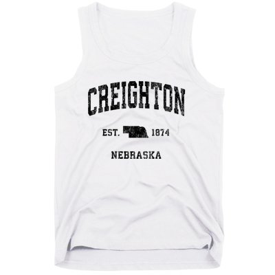 Creighton Nebraska Ne Vintage Established Athletic Sports Design Tank Top