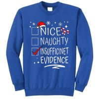 Christmas Nice Naughty Insufficient Evidence Family Group Sweatshirt