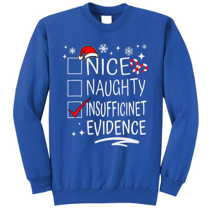 Christmas Nice Naughty Insufficient Evidence Family Group Sweatshirt