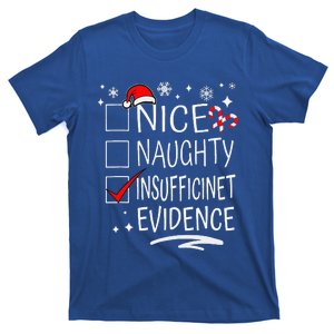 Christmas Nice Naughty Insufficient Evidence Family Group T-Shirt