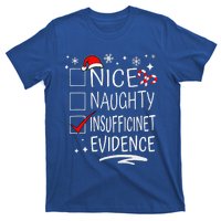 Christmas Nice Naughty Insufficient Evidence Family Group T-Shirt