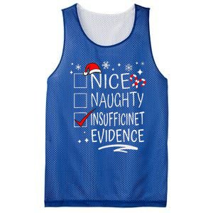 Christmas Nice Naughty Insufficient Evidence Family Group Mesh Reversible Basketball Jersey Tank