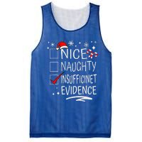 Christmas Nice Naughty Insufficient Evidence Family Group Mesh Reversible Basketball Jersey Tank