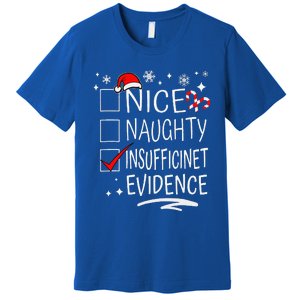 Christmas Nice Naughty Insufficient Evidence Family Group Premium T-Shirt