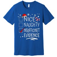 Christmas Nice Naughty Insufficient Evidence Family Group Premium T-Shirt