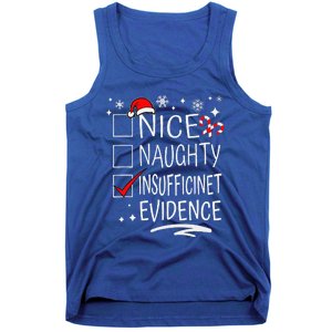 Christmas Nice Naughty Insufficient Evidence Family Group Tank Top