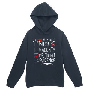 Christmas Nice Naughty Insufficient Evidence Family Group Urban Pullover Hoodie