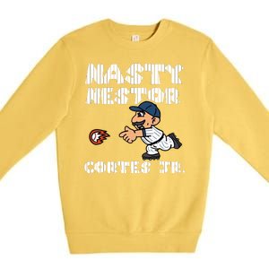 Cute Nasty Nestor Cortes Jr Baseball Legend Catch Ball Premium Crewneck Sweatshirt