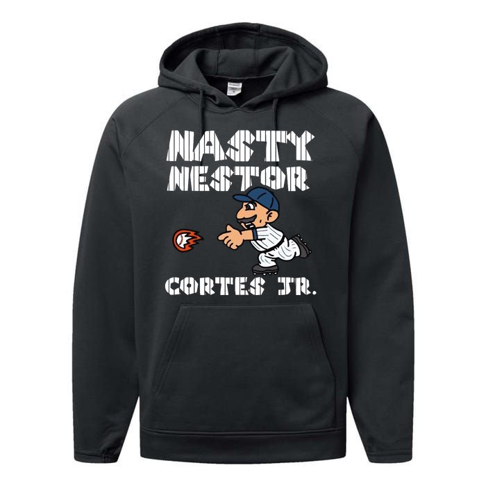 Cute Nasty Nestor Cortes Jr Baseball Legend Catch Ball Performance Fleece Hoodie