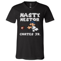 Cute Nasty Nestor Cortes Jr Baseball Legend Catch Ball V-Neck T-Shirt