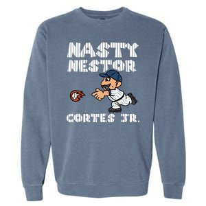 Cute Nasty Nestor Cortes Jr Baseball Legend Catch Ball Garment-Dyed Sweatshirt