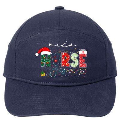 Christmas Nicu Nurse Funny Gift Neonatal Intensive Care Nurse Meaningful Gift 7-Panel Snapback Hat