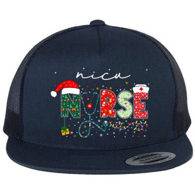 Christmas Nicu Nurse Funny Gift Neonatal Intensive Care Nurse Meaningful Gift Flat Bill Trucker Hat