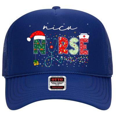 Christmas Nicu Nurse Funny Gift Neonatal Intensive Care Nurse Meaningful Gift High Crown Mesh Back Trucker Hat