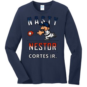 Cute Nasty Nestor Cortes Jr Catch Ball Ladies Long Sleeve Shirt