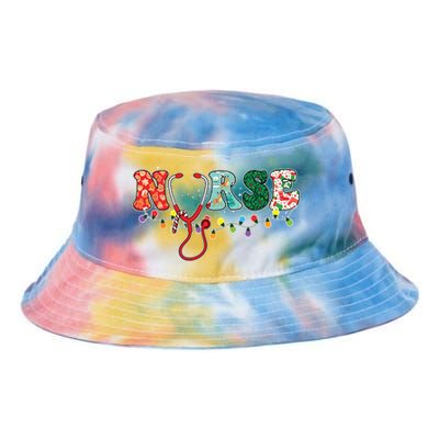 Christmas Nurse Nursing Cute Health Worker Christmas Pattern Tie Dye Newport Bucket Hat