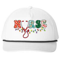 Christmas Nurse Nursing Cute Health Worker Christmas Pattern Snapback Five-Panel Rope Hat