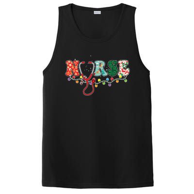 Christmas Nurse Nursing Cute Health Worker Christmas Pattern PosiCharge Competitor Tank