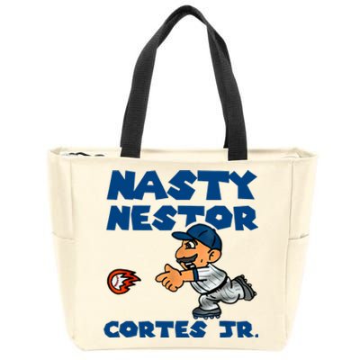 Cute Nasty Nestor Cortes Jr Baseball Legend New York Zip Tote Bag