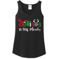 Christmas Nicu Nurse Believe In Tiny Miracles Ladies Essential Tank